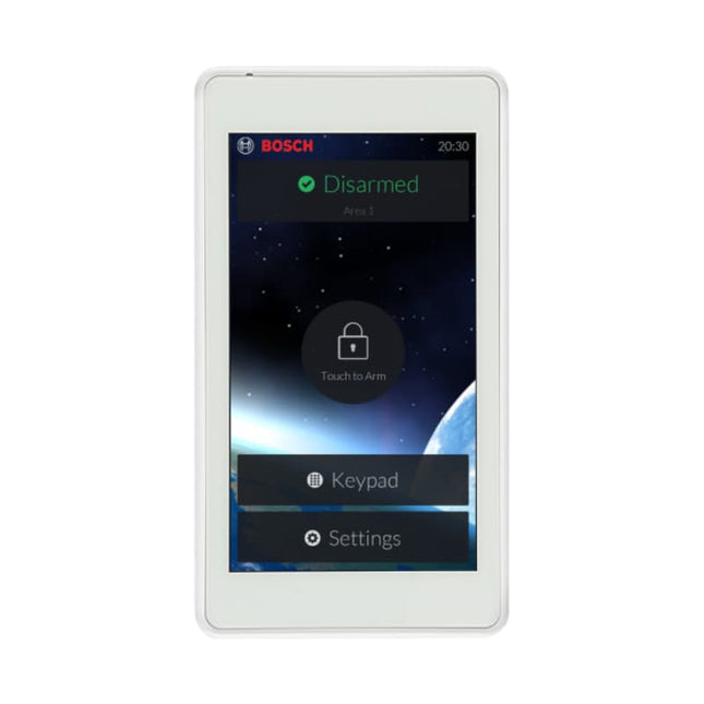 Bosch Hardwired Keypad White 5" Touch Screen With Backlit Plastic Wall Mount SDI2 12VDC Suits Solution 2000/ 3000 - CCTV Guru