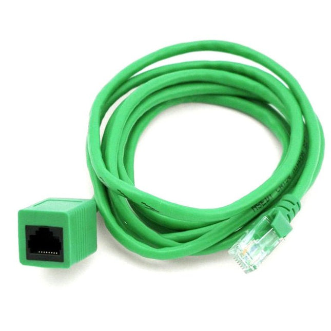 8Ware RJ45 Male to Female Cat5e Network/ Ethernet Cable 2m Green - Standard network extension cable - CCTV Guru