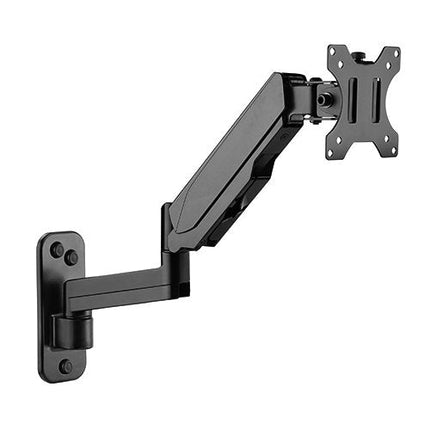 Brateck Single Screen Wall Mounted Articulating Gas Spring Monitor Arm 17' - 32',Weight Capacity (per screen) 8kg; - CCTV Guru