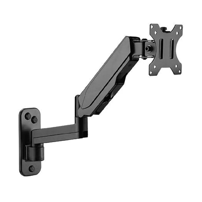 Brateck Single Screen Wall Mounted Articulating Gas Spring Monitor Arm 17' - 32',Weight Capacity (per screen) 8kg; - CCTV Guru