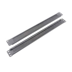LDR 1U 19" Cable Management Brush Rail (Brush Panel) in black metal construction, 1RU rack-mount compatible