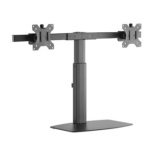Brateck Dual Free Standing Screen Pneumatic Vertical Lift Monitor Stand Fit Most 17‘ - 27’ Monitors Up to 6kg per screen VESA 75x75/100x100 - CCTV Guru