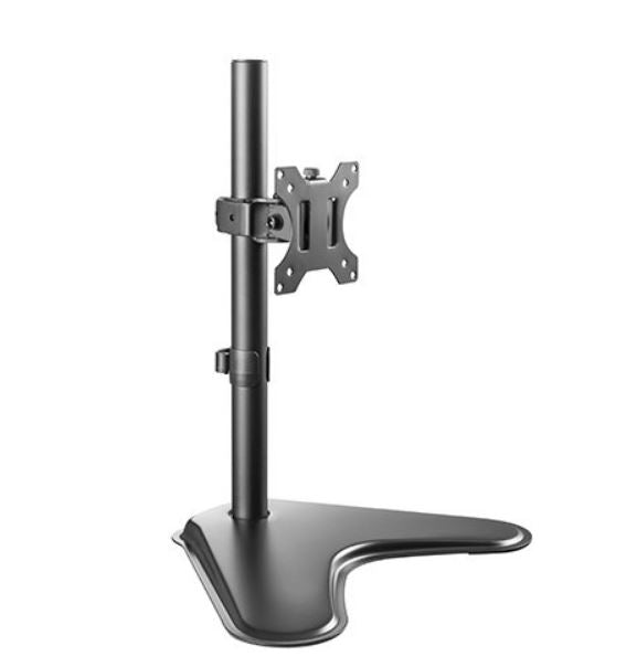 Brateck Single Free Standing Screen Economical double Joint Articulating Stell Monitor Stand Fit Most 13' - 32' Monitor Up to 8 kg VESA 75x75/100x100 - CCTV Guru