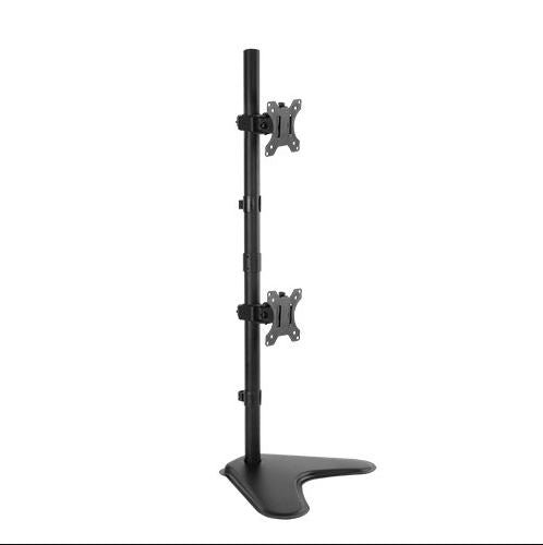 Brateck Dual Free Standing Screens Economical Double Joint Articulating Steel Monitor Stand Fit Most 13' - 32'Monitors Up to 8kg per screenVESA 100x100 - CCTV Guru