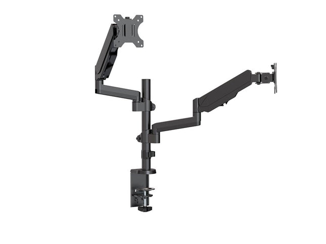 Brateck Dual Monitor Full Extension Gas Spring Dual Monitor Arm (independent Arms) Fit Most 17' - 32' Monitors Up to 8kg per screen VESA 75x75/100x100 - CCTV Guru