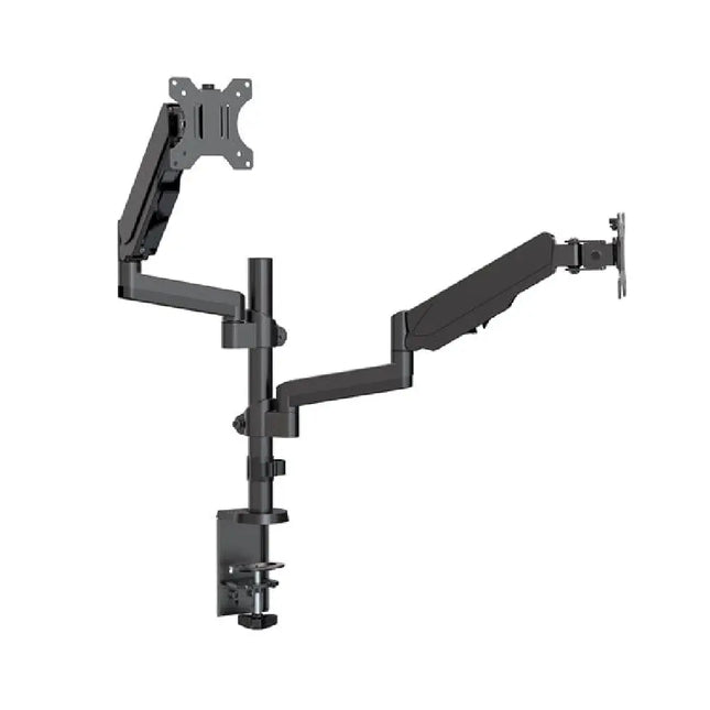 Brateck Dual Monitor Full Extension Gas Spring Dual Monitor Arm (independent Arms) Fit Most 17' - 32' Monitors Up to 8kg per screen VESA 75x75/100x100 - CCTV Guru