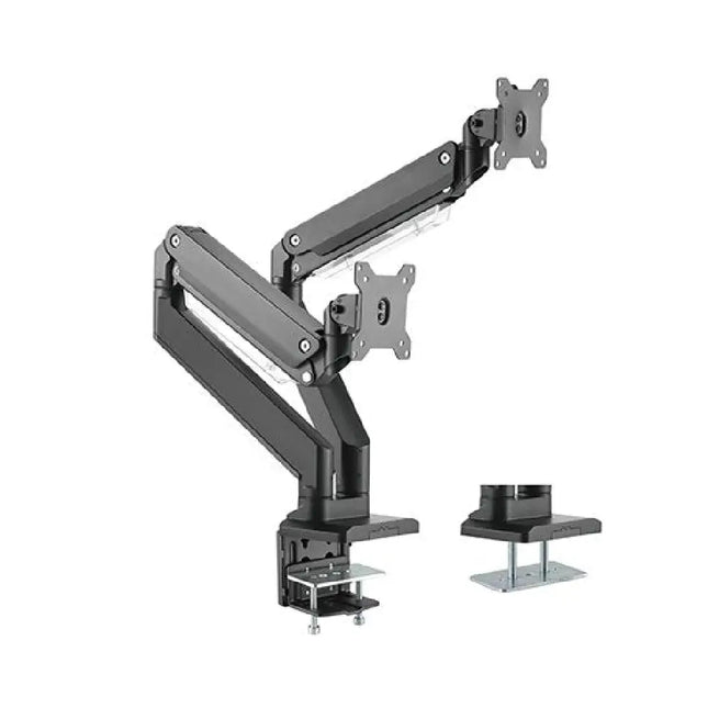 Brateck Dual Monitors Aluminum Heavy - Duty Gas Spring Monitor Arm Fit Most 17‘ - 35’ Monitors Up to 15kg per screen VESA 75x75/100x100 - CCTV Guru