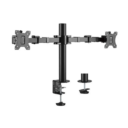Brateck Dual Monitors Affordable Steel Articulating Monitor Arm Fit Most 17' - 31' Monitors Up to 9kg per screen VESA 75x75/100x100 - CCTV Guru