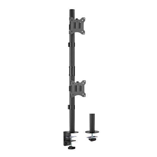 Brateck Vertical Pole Mount Dual - Screen Monitor Mount Fit Most 17' - 32' Monitors, Up to 9kg per screen VESA 75x75/100x100 - CCTV Guru