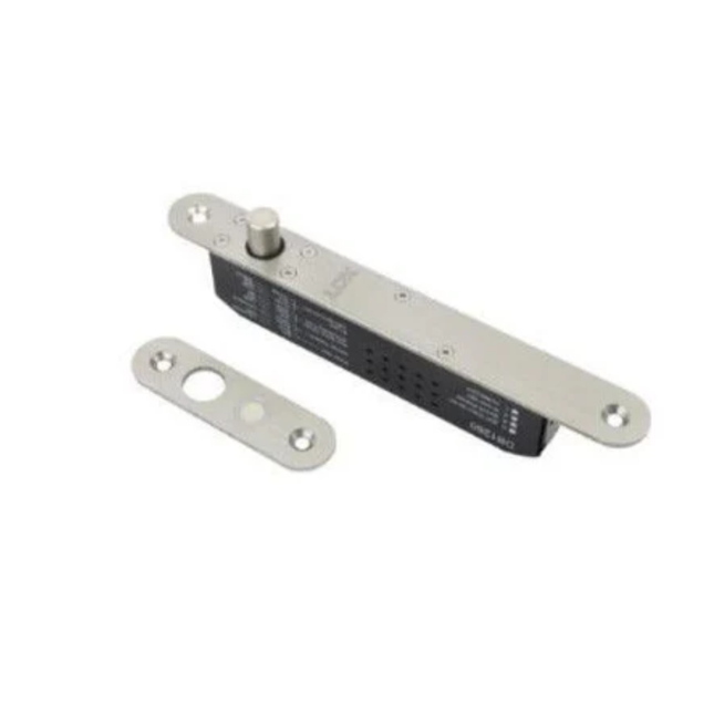 LOX DB1260PTL Electric Drop Bolt in Fail-Safe Power to Lock configuration showing the stainless steel bolt and faceplate.