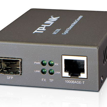 TP - Link MC220L Gigabit Single & Multi - Mode SFP Media Converter - IEEE 802.3ab/802.3z, 0.55km Multi - mode, 10km Single - Mode - CCTV Guru