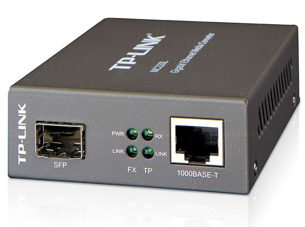 TP - Link MC220L Gigabit Single & Multi - Mode SFP Media Converter - IEEE 802.3ab/802.3z, 0.55km Multi - mode, 10km Single - Mode - CCTV Guru