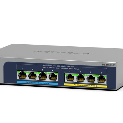 Netgear 8 - port Ultra60 PoE++ Multi - Gigabit (2.5G) Ethernet Plus Switch - CCTV Guru