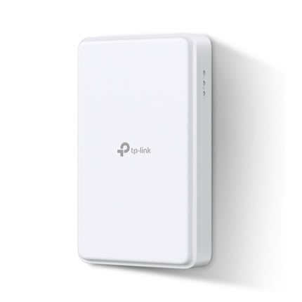 Side view of the water and dust-resistant TP-Link NE200-Outdoor 5G router engineered to withstand harsh Australian climates.
