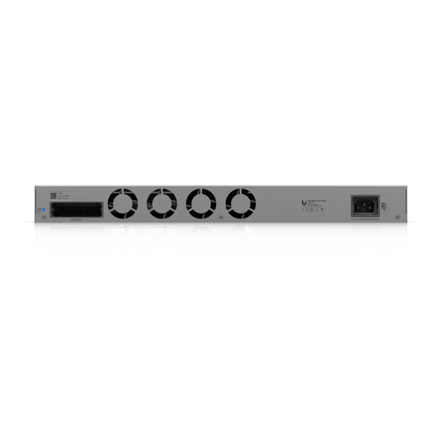 Ubiquiti UniFi Pro XG 10 PoE installed in a professional network rack