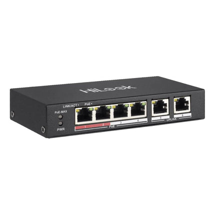 HiLook NS - 0106P - 35 4 Port Fast Ethernet Unmanaged POE Switch - CCTV Guru