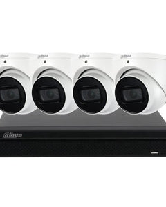 Dahua 5 MP + 4 Channels Kit: 4 x Fixed Lens Turret Cameras, NVR, NYS - K5044W - CCTV Guru
