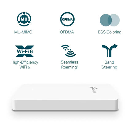 TP-Link Australia Omada EAP615-Wall business access point featuring centralized cloud management and Wi-Fi 6 speeds.