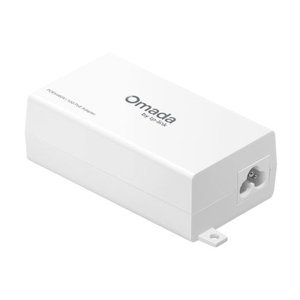 Side view of the POE5460X adapter showcasing the 10G Data In and 10G Power and Data Out Multi-Gigabit RJ45 ports.