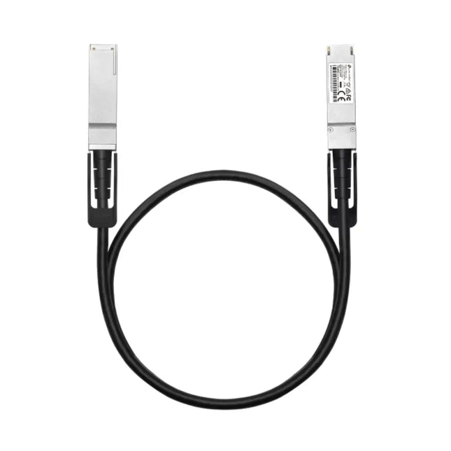 Omada SM9220-1M 1-meter passive Twinax Direct Attach Cable with dual QSFP28 connectors for 100 Gbps high-speed networking.