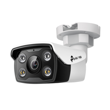 TP-Link VIGI C340 4MP outdoor full-colour bullet network camera front view, showing its sleek white weather-resistant housing.