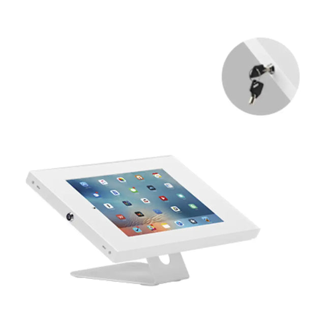 Brateck Anti - Theft Wall - Mounted Tablet Enclosure Fit most 9.7' to 11' tablets including iPad, iPad Air, iPad Pro, - White - CCTV Guru