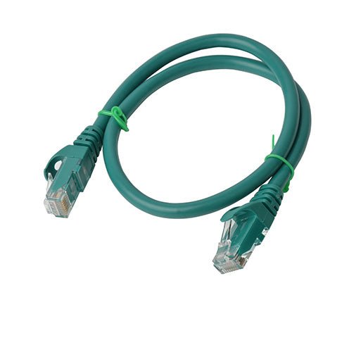 8Ware Cat6a UTP Ethernet Cable 25cm Snagless Green - CCTV Guru