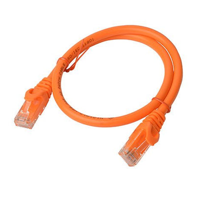 8Ware Cat6a UTP Ethernet Cable 25cm Snagless Orange - CCTV Guru