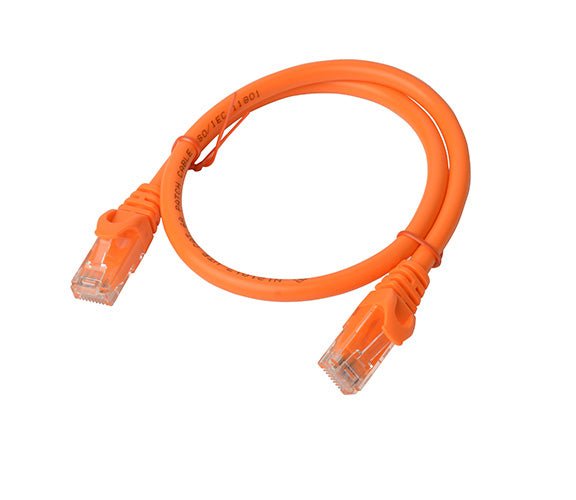 8Ware Cat6a UTP Ethernet Cable 25cm Snagless Orange - CCTV Guru