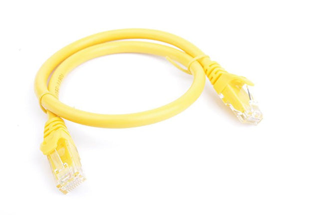 8Ware Cat6a UTP Ethernet Cable 25cm Snagless Yellow - CCTV Guru