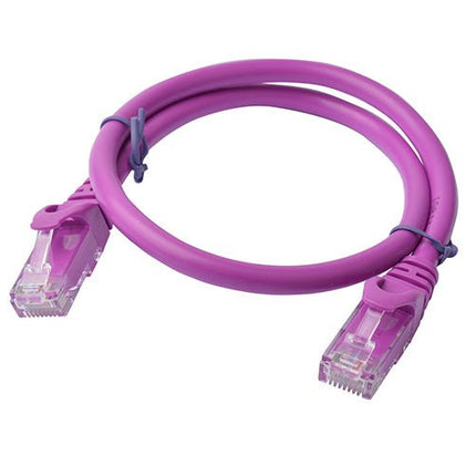 8Ware Cat6a UTP Ethernet Cable 0.5m (50cm) Snagless Purple - CCTV Guru