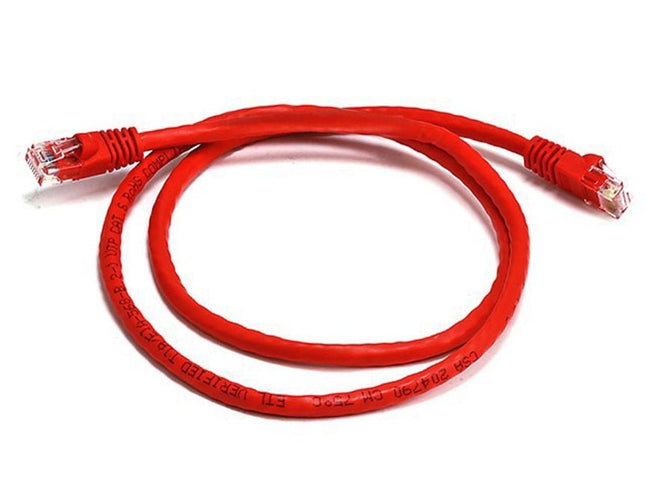 8ware CAT6A 10Gbps UTP Ethernet Cable 0.5m (50cm) - Red Color Snagless RJ45 Network LAN Patch Cord LSZH - CCTV Guru