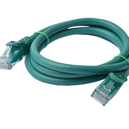 8Ware Cat6a UTP Ethernet Cable 1m Snagless Green - CCTV Guru