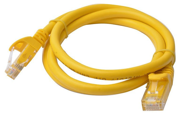 8Ware Cat6a UTP Ethernet Cable 1m Snagless Yellow - CCTV Guru
