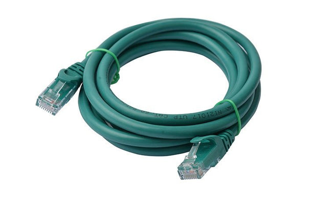8Ware Cat6a UTP Ethernet Cable 2m Snagless Green - CCTV Guru