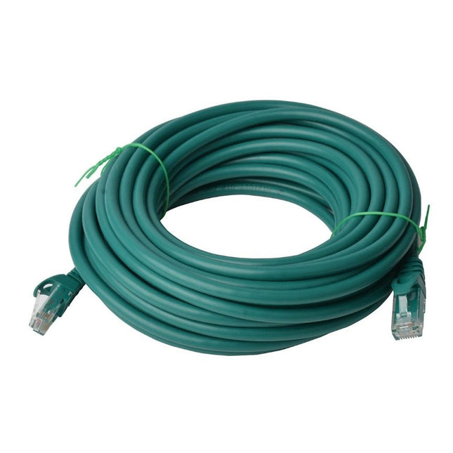 8Ware Cat6a UTP Ethernet Cable 30m Snagless Green - CCTV Guru