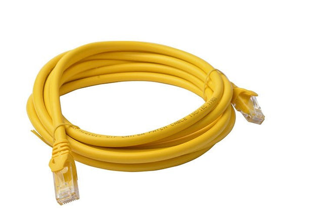 8Ware Cat6a UTP Ethernet Cable 3m Snagless Yellow - CCTV Guru