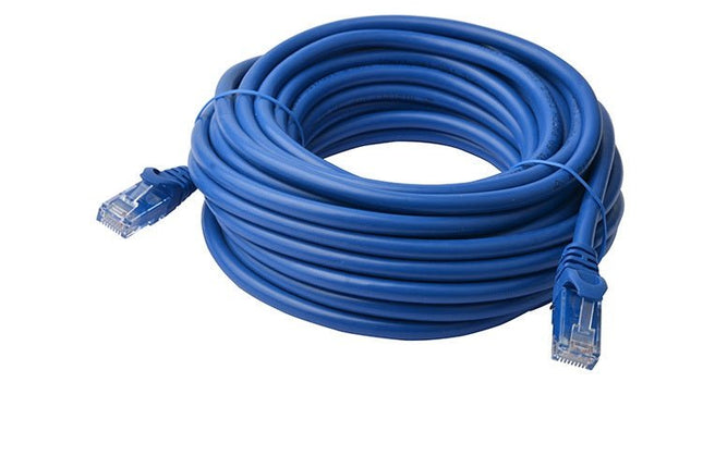 8Ware Cat6a UTP Ethernet Cable 50m Snagless Blue - CCTV Guru