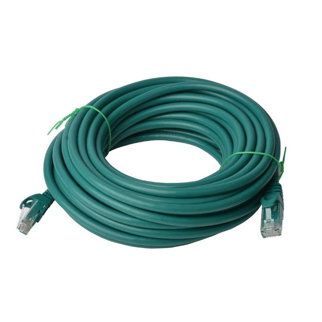 8Ware Cat6a UTP Ethernet Cable 50m Snagless Green - CCTV Guru