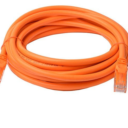 8Ware Cat6a UTP Ethernet Cable 5m Snagless Orange - CCTV Guru