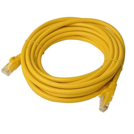 8Ware Cat6a UTP Ethernet Cable 5m Snagless Yellow - CCTV Guru