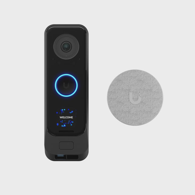 Ubiquiti UniFi Protect G4 Doorbell Pro PoE Kit, 2MP Camera, Secondary 2MP Package Camera, IR Up To 20ft, Includes PoE Chime, Doorbell is PoE
