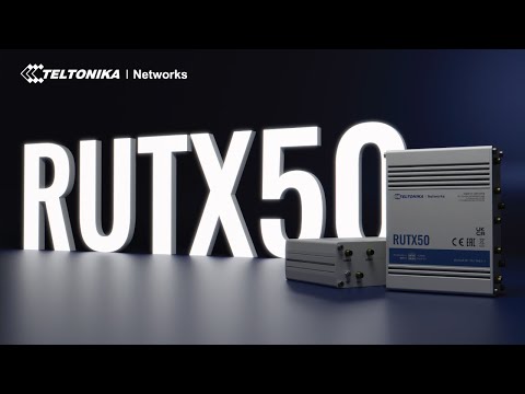 Teltonika RUTX50 - Industrial 5G Router, 5G dual SIM cellular, 5 Gigabit Ethernet ports, dual-band WI-Fi, comes with the RutOS operating system