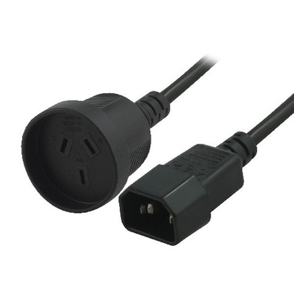 8Ware Power Extension Cable 15cm 3 - Pin AU to IEC C14 Female to Male for UPS ~CBC - RC - 3083 H40UPSIEC150MM - CCTV Guru