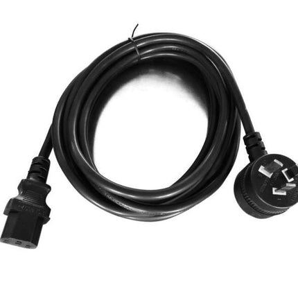 8Ware AU Power Cable 3m - Male Wall 240v PC to Female Power Socket 3pin to IEC 320 - C13 for Notebook/AC Adapter IEC 3M Power Cable with Piggy Back - CCTV Guru