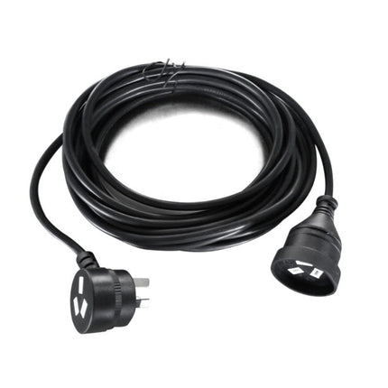 8Ware AU Power Cable Extension 3 - Pin Male to Female 2m 3 - Pin AU Piggy Back Black - CCTV Guru