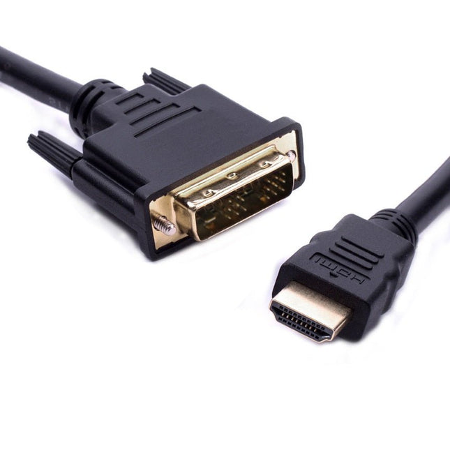 8ware 2m HDMI to DVI - D Adapter Converter Cable - Male to Male 30AWG Gold Plated PVC Jacket for PS4 PS3 Xbox 360 Monitor PC Computer Projector DVD - CCTV Guru