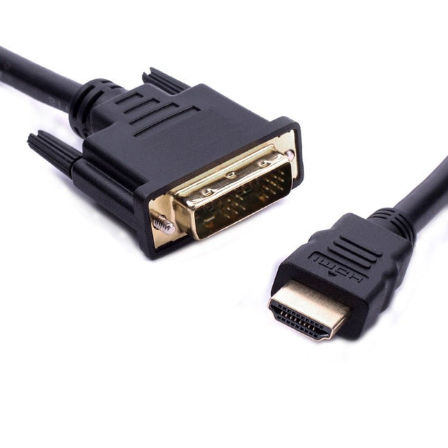 8ware 5m HDMI to DVI - D Adapter Converter Cable - Male to Male 30AWG Gold Plated PVC Jacket for PS4 PS3 Xbox 360 Monitor PC Computer Projector DVD - CCTV Guru