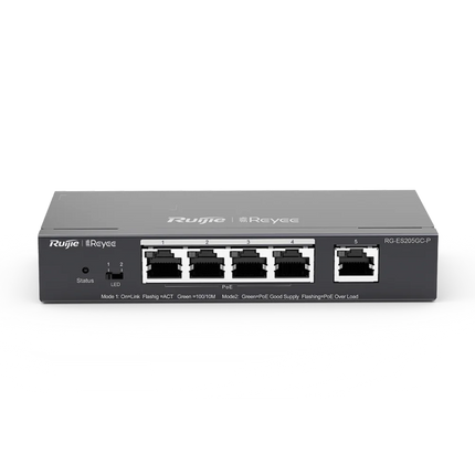 Ruijie Reyee RG-ES205GC-P 5-port Gigabit PoE+ switch for CCTV systems