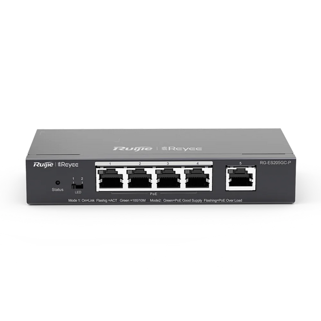 Ruijie Reyee RG-ES205GC-P 5-port Gigabit PoE+ switch for CCTV systems